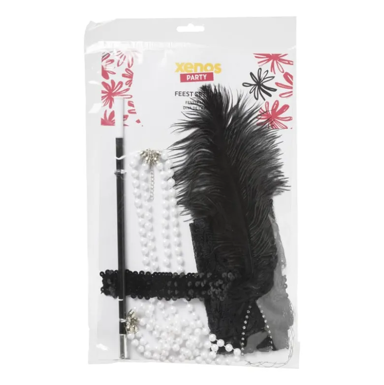 Feestset Charleston met accessoires - set van 5