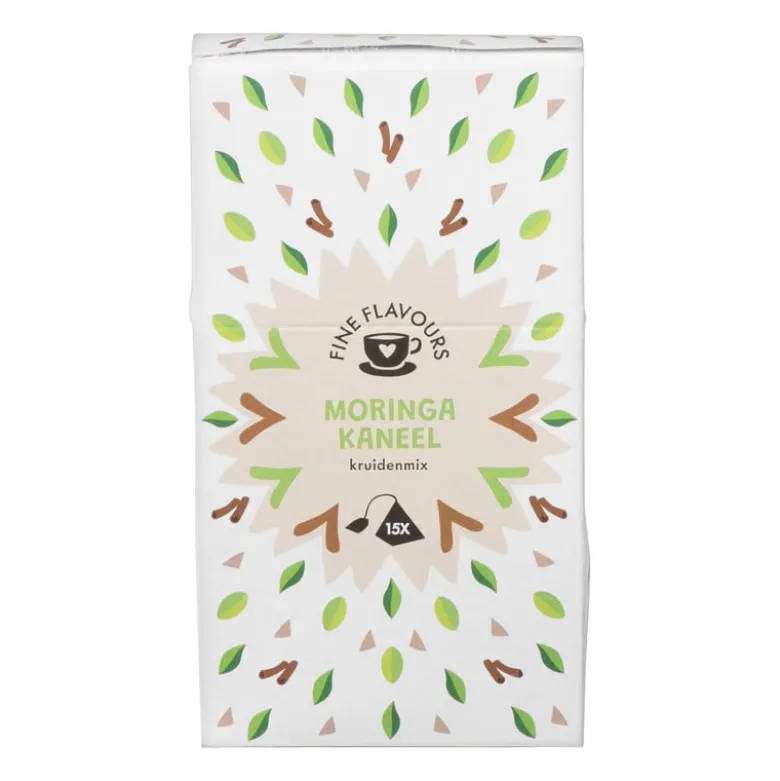 Fine flavours kruiden thee - moringa kaneel - 15 piramide zakjes