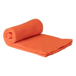 Fleece deken - oranje - 160x130 cm