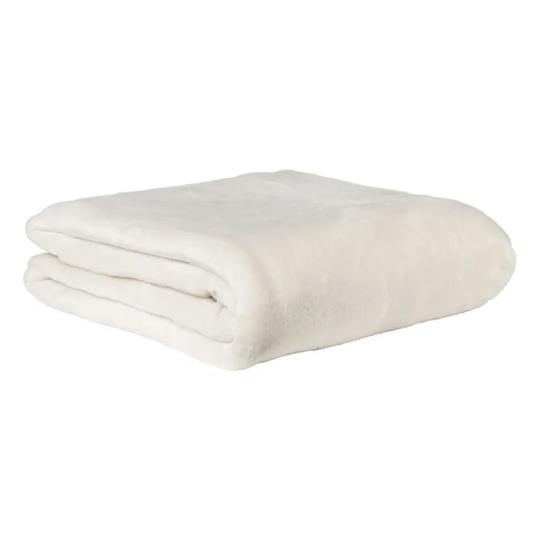 Fleece deken - wit - 200x150 cm