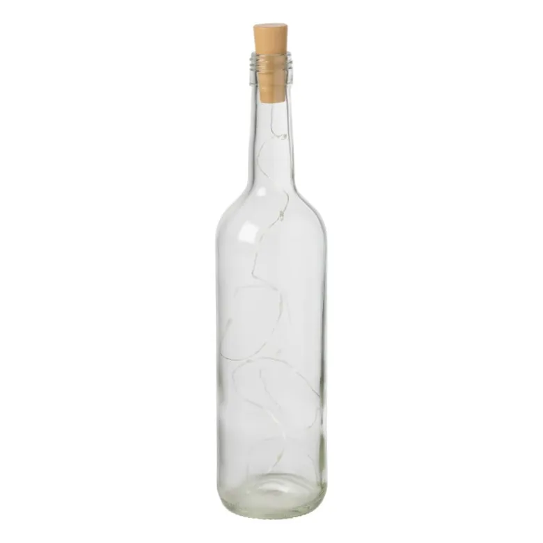 Fles met LED lampjes - plastic