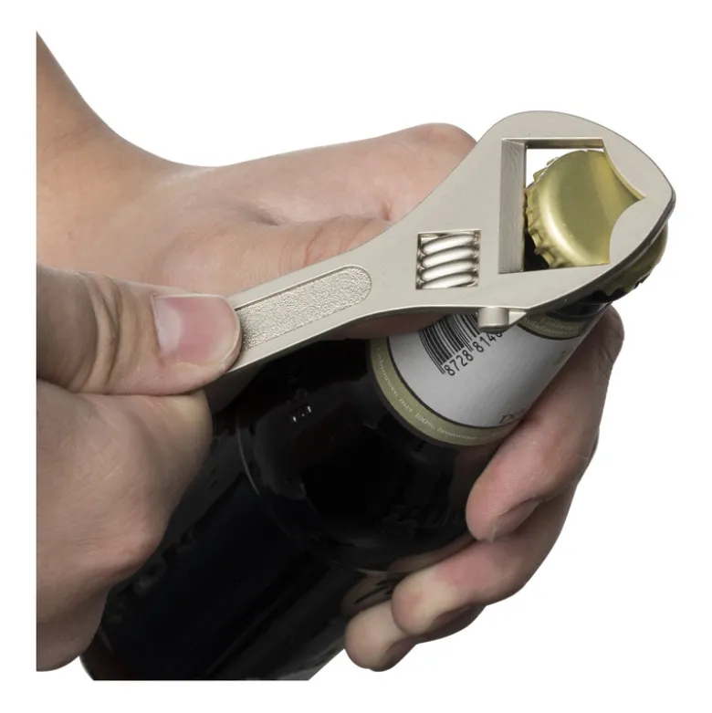 Flesopener ringsleutel - zilverkleurig