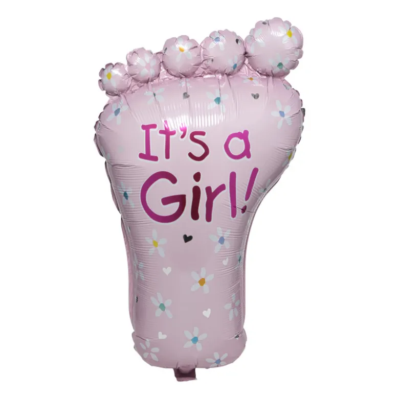 Folieballon it's a girl - roze - 65 cm