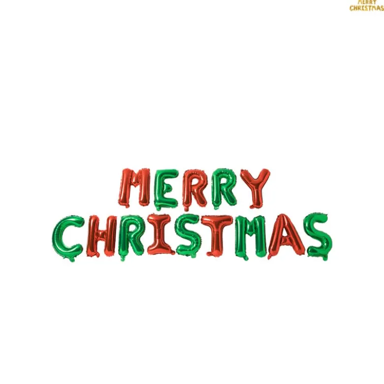 Folieballonnen merry christmas - 45 cm - diverse varianten