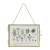 Fotokader aan ketting liggend - goudkleurig - 15x10 cm