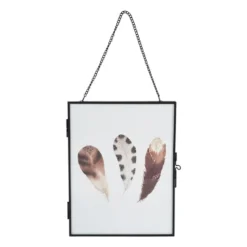 Fotokader aan ketting - zwart - 18x23 cm