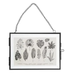 Fotokader liggend - aan kettinkje - zwart -13x18 cm