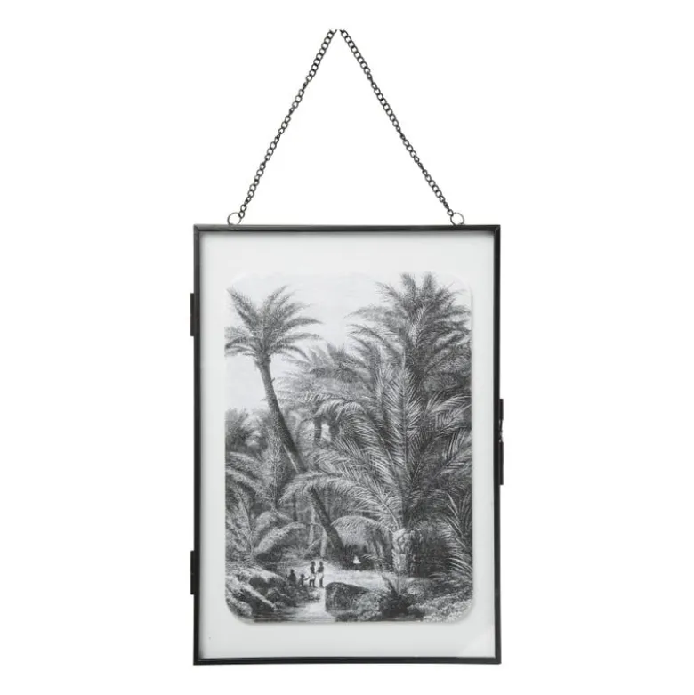 Fotokader staand - aan kettinkje - zwart - 21x30 cm