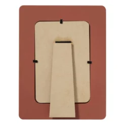 Fotolijstje streep lovely - bruin/rood - 10x15 cm