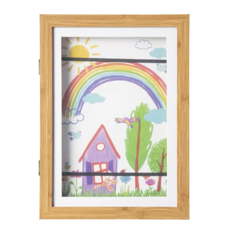 Fotolijst voor tekeningen - bruin - 32x23x3 cm