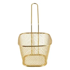 Frituurmandje - goud - 10.5x8.5x6.5 cm