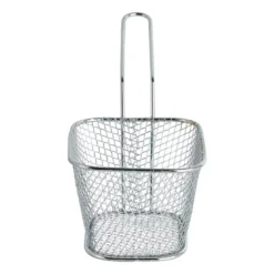 Frituurmandje - zilver - 10.5x8.5x6.5 cm