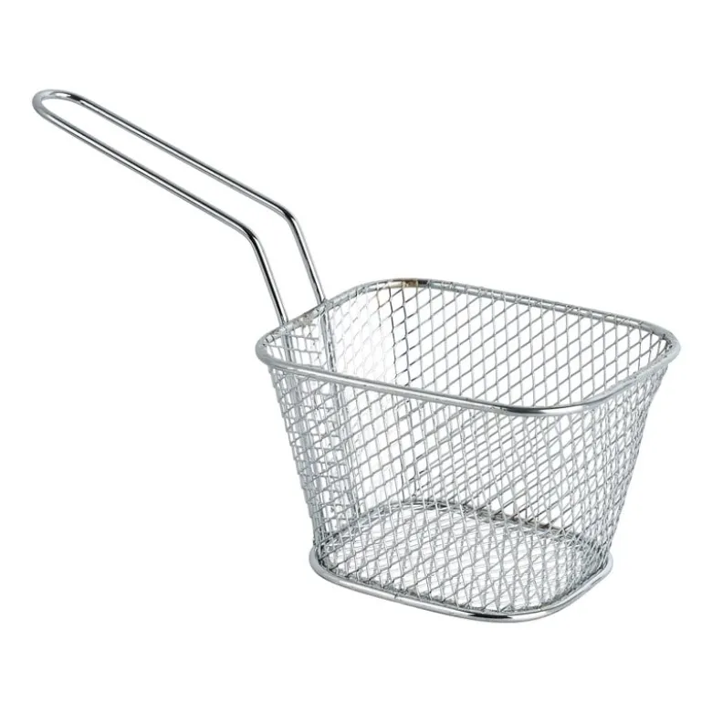Frituurmandje - zilver - 10.5x8.5x6.5 cm