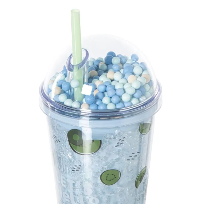 Funny beker kiwi - blauw - 450 ml