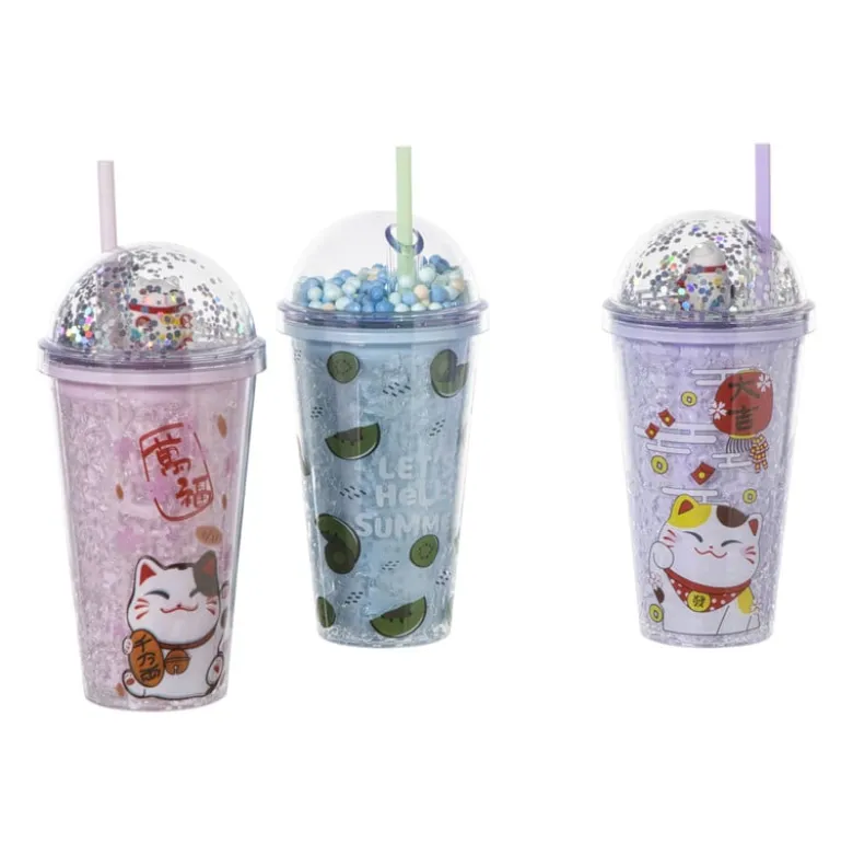 Funny beker kiwi - blauw - 450 ml