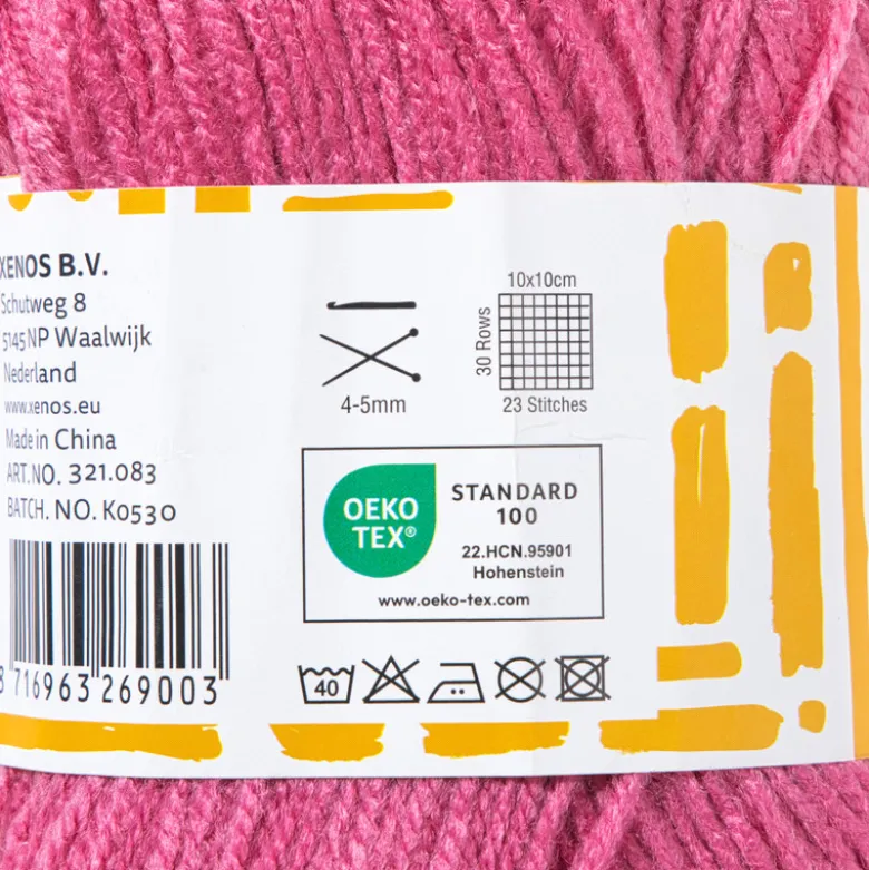 Garen acryl - roze - 100 gram - 240 meter