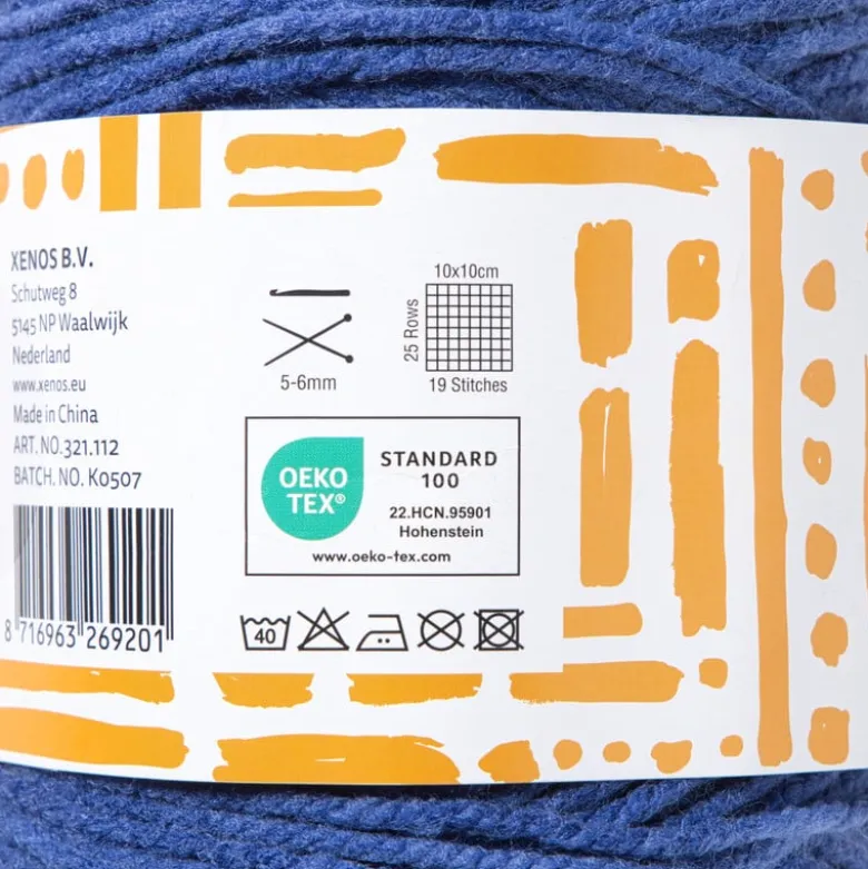 Garen cakemix - blauw - 100 gram - 160 meter