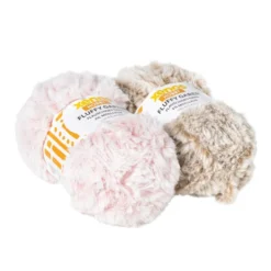 Garen fluffy - beige/bruin - 100 gram - 60 meter