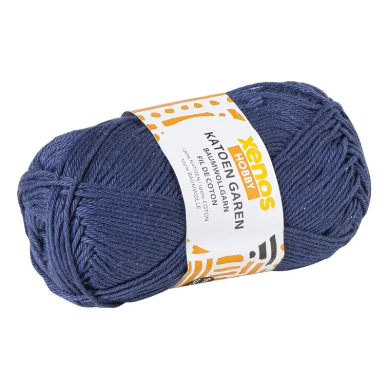Garen katoen - donkerblauw - 50 gram - 125 meter