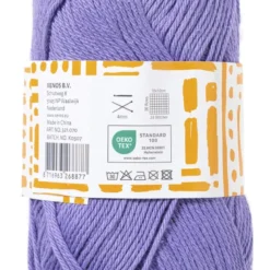 Garen katoen - lila - 50 gram - 125 meter