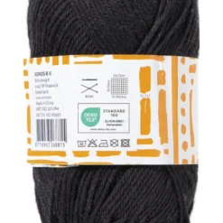 Garen katoen - zwart - 50 gram - 125 meter