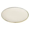 Gebaksbordje met gouden rand - beige - ø15 cm