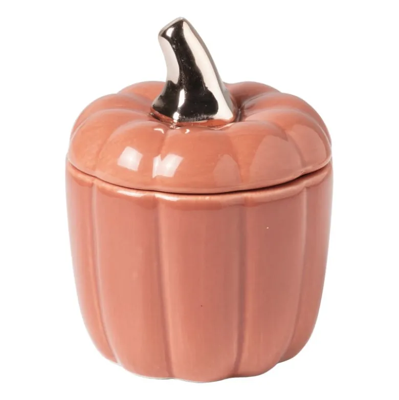 Geurkaars pompoen - roze - ø10x12 cm
