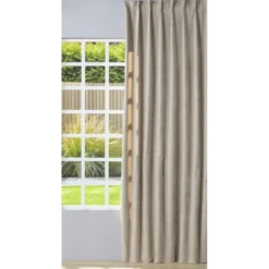 Gordijn chenille - beige - 140x250 cm