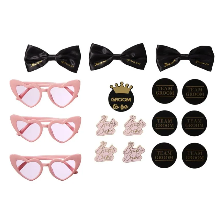 Groom to be button - zwart/goudkleurig - set van 6