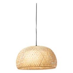 Hanglamp gevlochten - naturel - ø38x20 cm