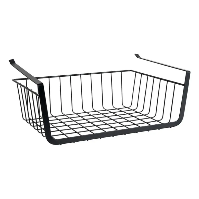 Hangmand voor onder plank - zwart - 36x25x13 cm