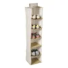 Hang organiser leafs met 6 vakken - bruin/beige - 125x30x30 cm