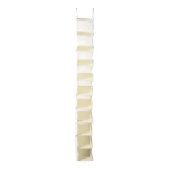 Hang organiser met 10 vakken - wit - 125x15x30 cm