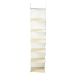 Hang organiser met 6 vakken - wit - 125x30x30 cm