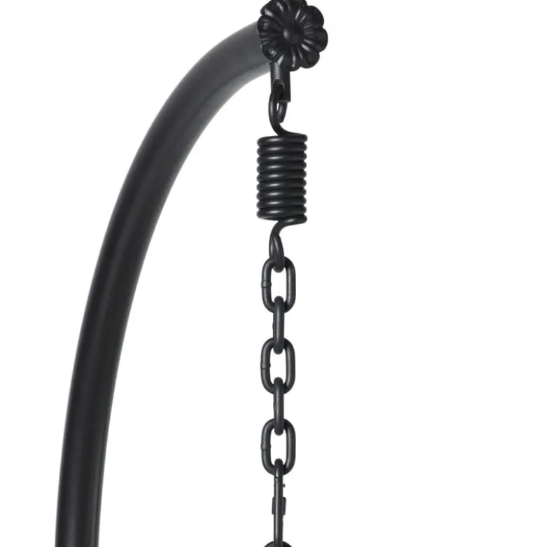 Hangstoel Hawaii met grjize kussens - bruin - 196 cm