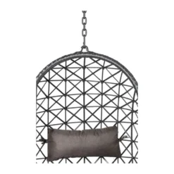 Hangstoel Mallorca met standaard - zwart - 125x83x67 cm