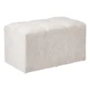 Hocker chenille - beige - 38x66x38 cm