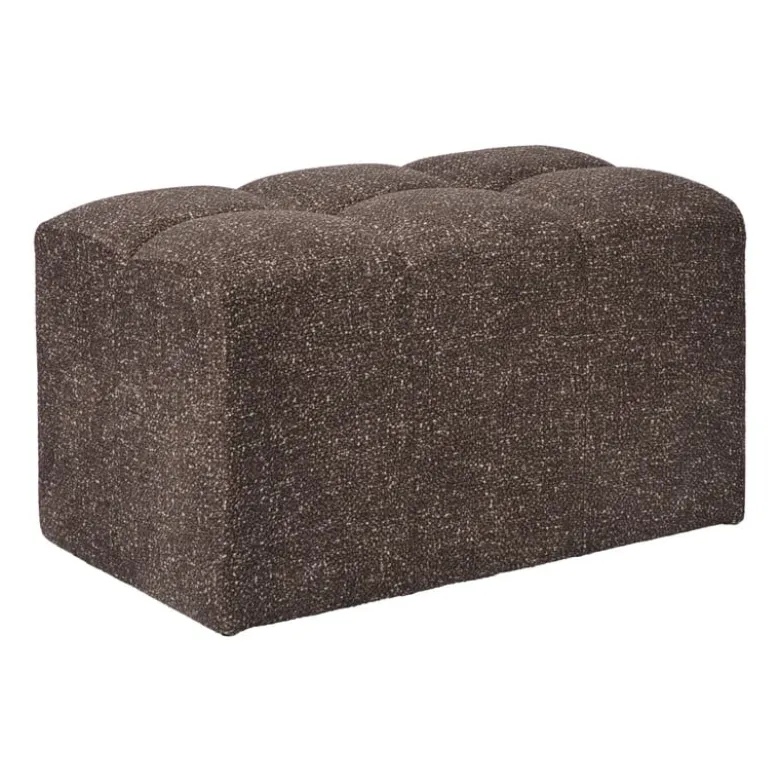 Hocker chenille - donkerbruin -38x66x38 cm