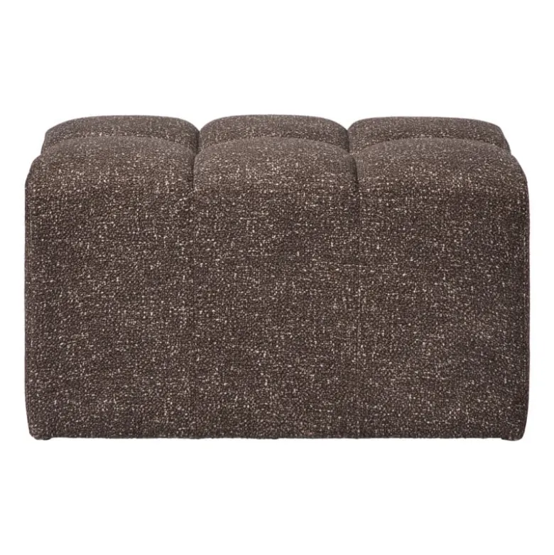 Hocker chenille - donkerbruin -38x66x38 cm