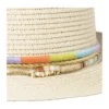 Hoed met kralen - beige/multikleur