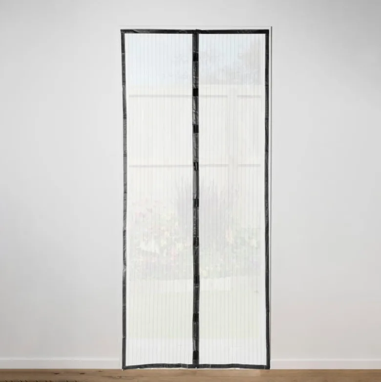 Horgordijn magnetisch - zwart - 100x220 cm