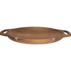 Hugo Kennis borrelplank groot - bruin - ø26 cm