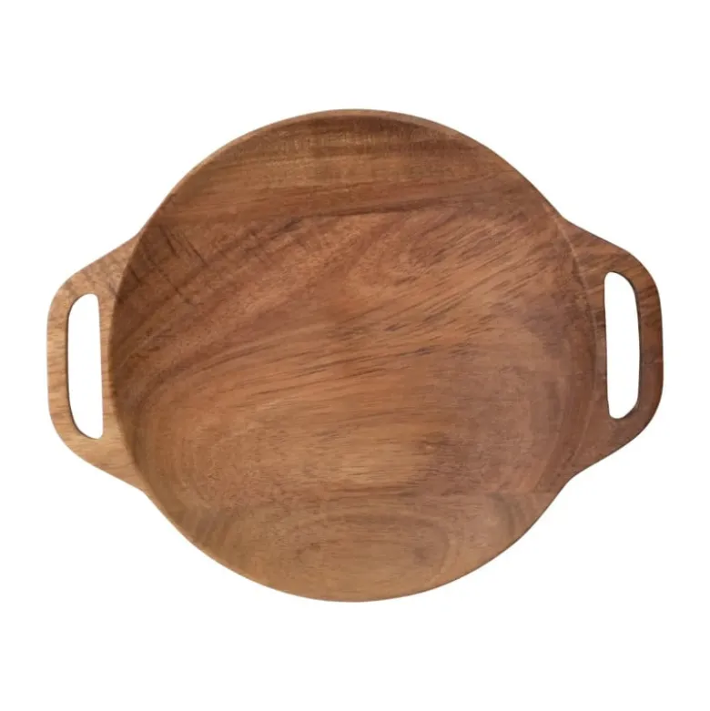 Hugo Kennis borrelplank klein - bruin - ø18 cm
