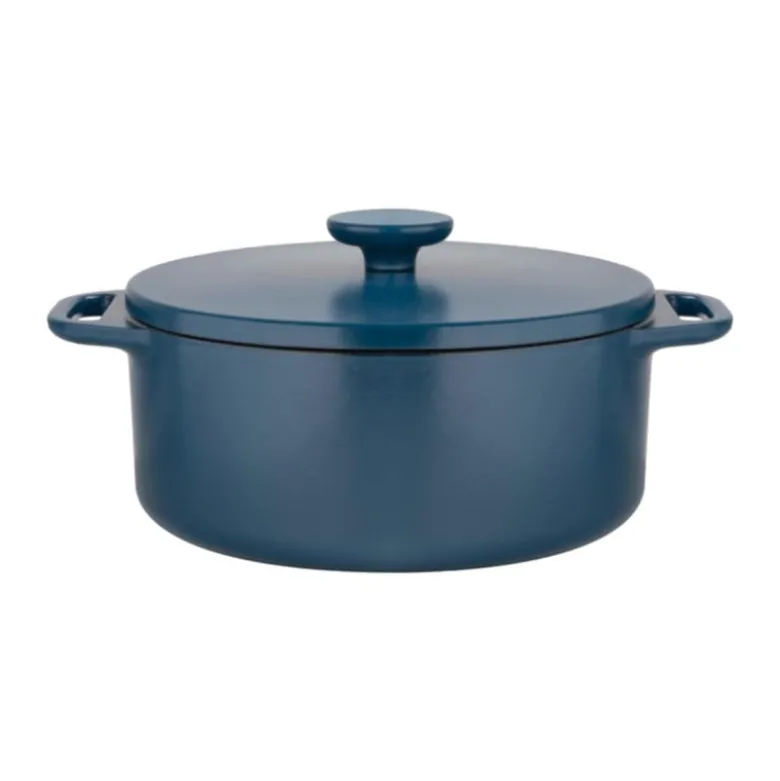 Hugo Kennis braadpan met deksel - gietijzer - blauw/zwart - ø24 cm
