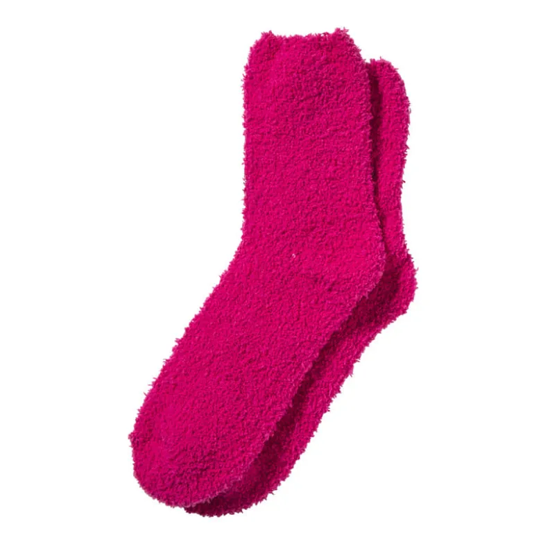 Huissok fluffy - paars - one size