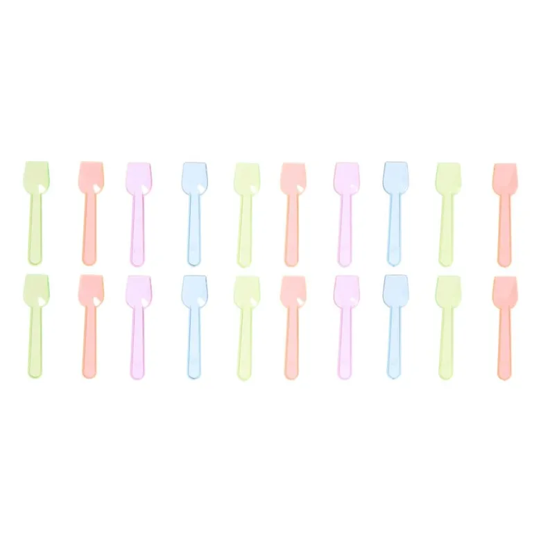 Ijslepeltjes - multikleur - set van 20