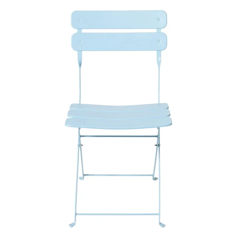 Inklapbare bistrostoel Kos - blauw - 84x48x42 cm