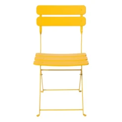 Inklapbare bistrostoel Kos - geel - 84x48x42 cm
