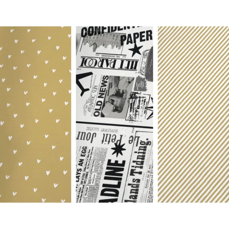 Inpakpapier kraft met print - diverse varianten - 70x200 cm