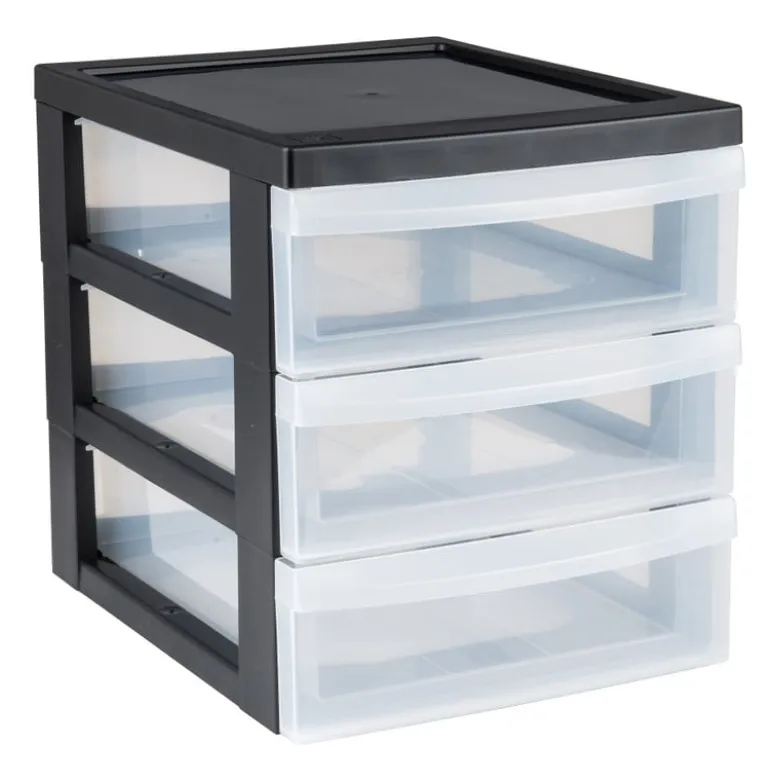 Iris ladesysteem A5 - 3 lades - zwart - 26x22x19 cm